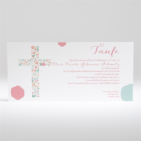 Einladung Taufe Liberty Kreuz
