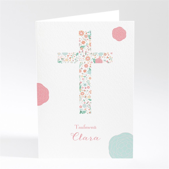 Menükarte Taufe Liberty Kreuz ref.N401452