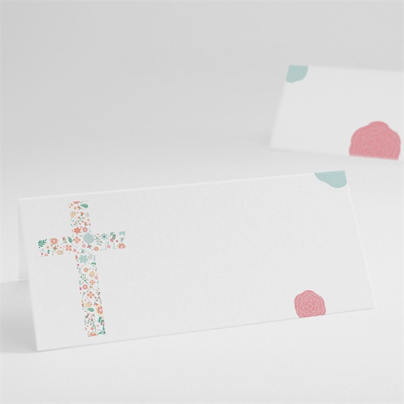Tischkarte Taufe Liberty Kreuz ref.N440393