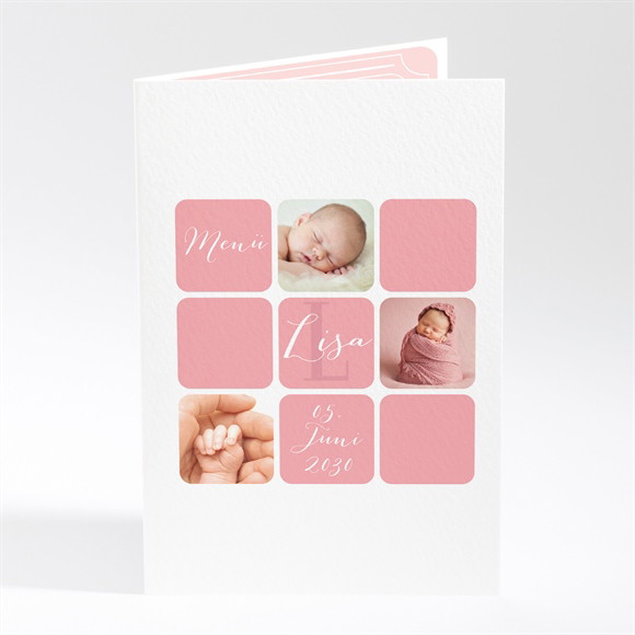 Menükarte Taufe Patchwork ref.N401454