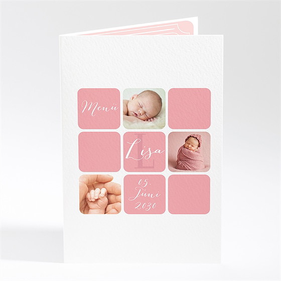 Menükarte Taufe Patchwork