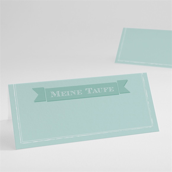 Tischkarte Taufe Grüne Kalligrafie ref.N440397