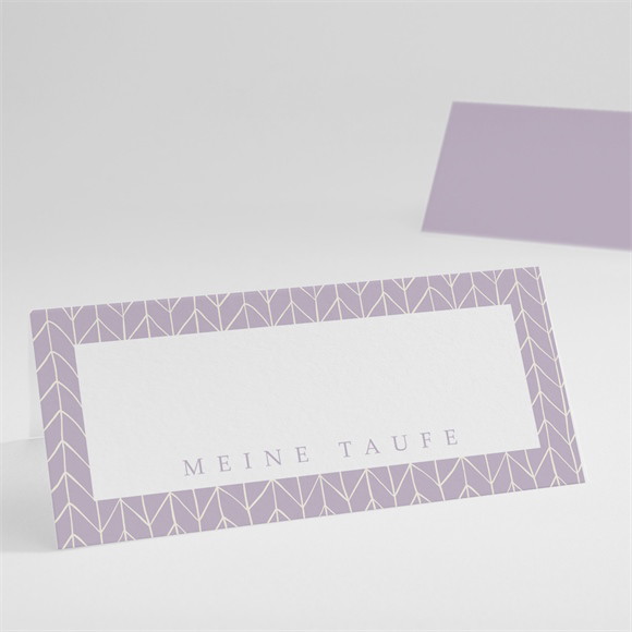 Tischkarte Taufe Rosa Muster ref.N440400