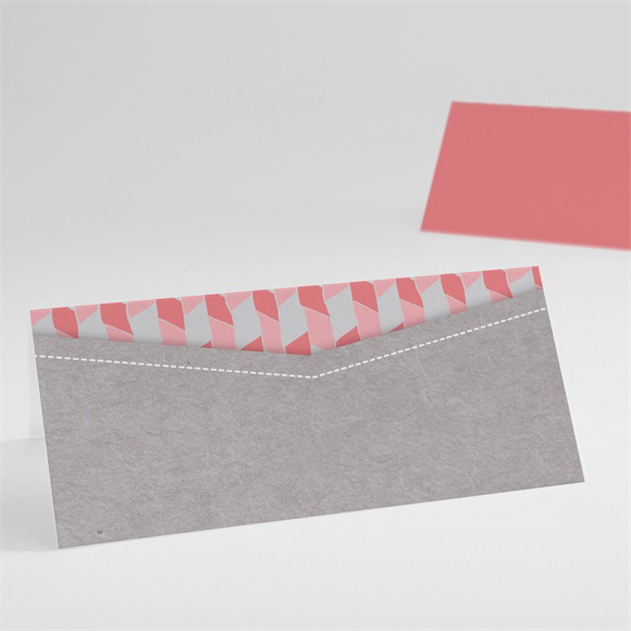 Tischkarte Taufe Rosa Mosaik ref.N440401