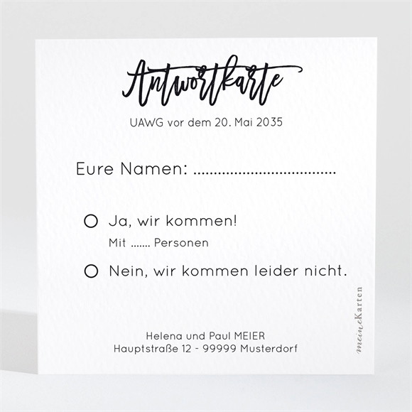 Antwortkarte Hochzeitsjubiläum Family-Stories ref.N300484