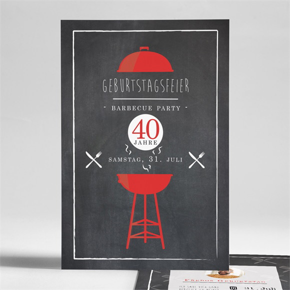 Geburtstagseinladung Grillparty 40 Jahre ref.N241101