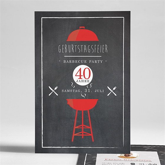 Geburtstagseinladung Grillparty 40 Jahre