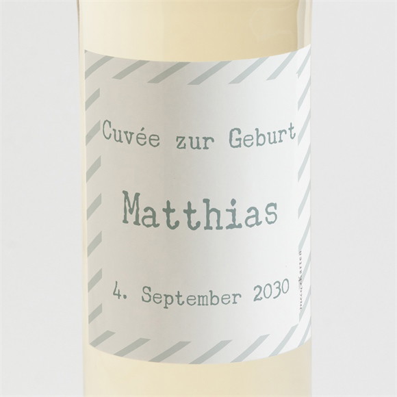 Flaschenetikett Geburt Foto Patchwork ref.N300591