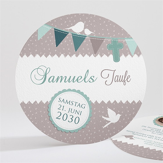 Einladung Taufe Vogelgesang Junge