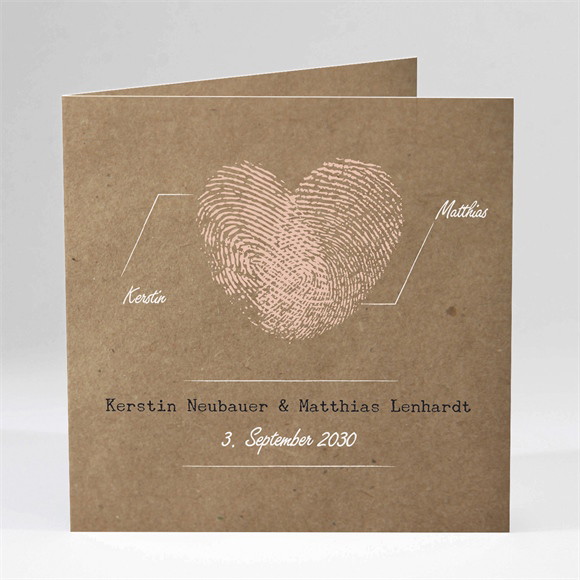 Hochzeitseinladung Herzabdruck ref.N45121