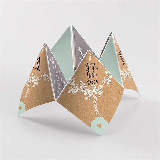 Hochzeitseinladung Kleines Origami