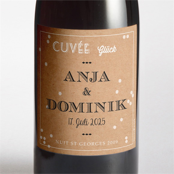 Flaschenetikett Hochzeit Kleines Origami ref.N300682