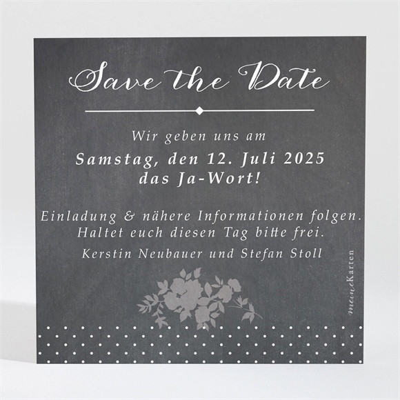 Save the Date Karte Retro ausgefallen ref.N300686
