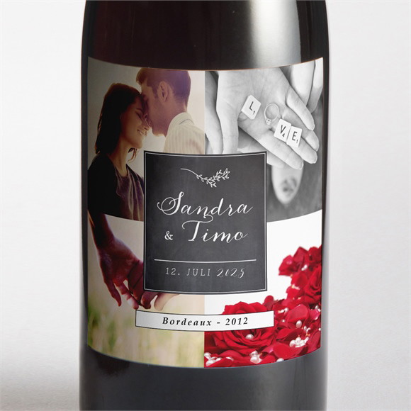 Flaschenetikett Hochzeit Retro ausgefallen ref.N300688