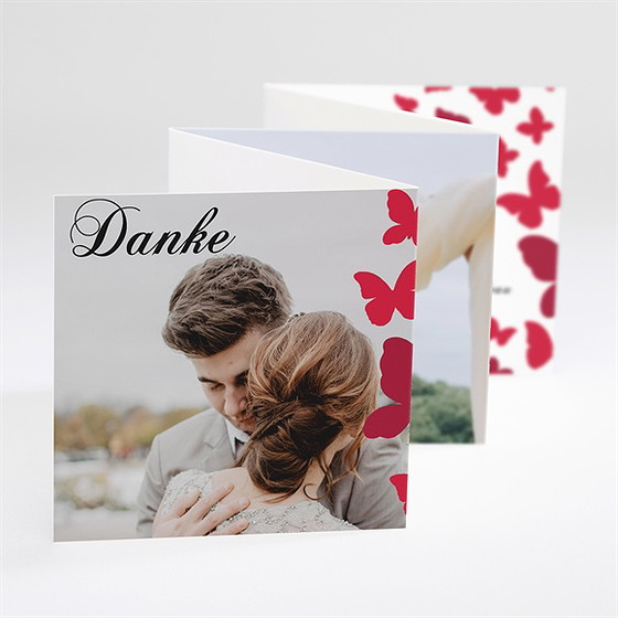 Dankeskarte Hochzeit Schmetterling