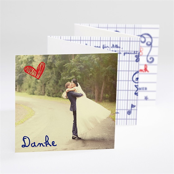 Dankeskarte Hochzeit schreibschrift