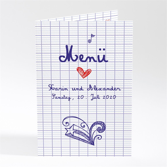 Menükarte Hochzeit Schreibschrift ref.N401559