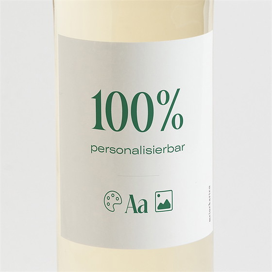 Flaschenetikett Taufe Blanco - 9,5X9,5Cm (N300790)