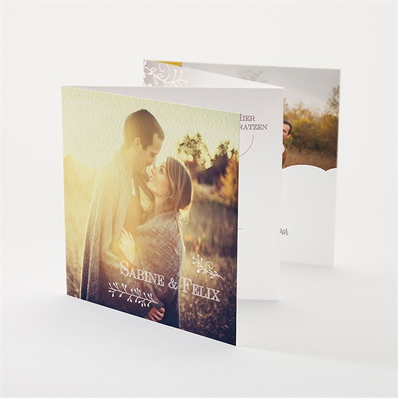 Hochzeitseinladung Fotostory - Rubbel