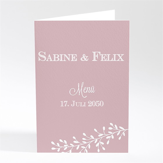 Menükarte Hochzeit Fotostory