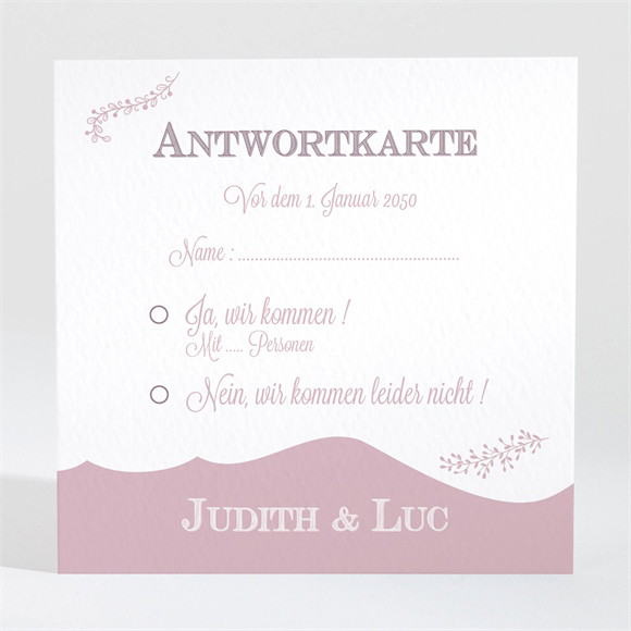 Antwortkarte Hochzeit Fotostory ref.N300847