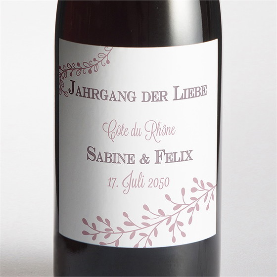 Flaschenetikett Hochzeit fotostory