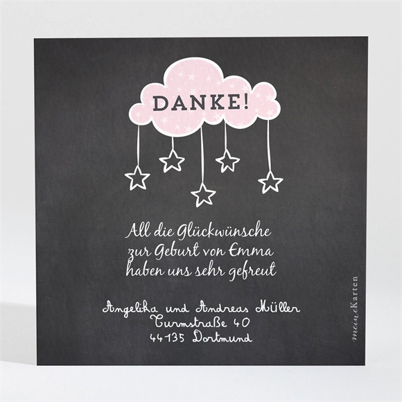 Dankeskarte Geburt Origami Schiefertafel ref.N3001076