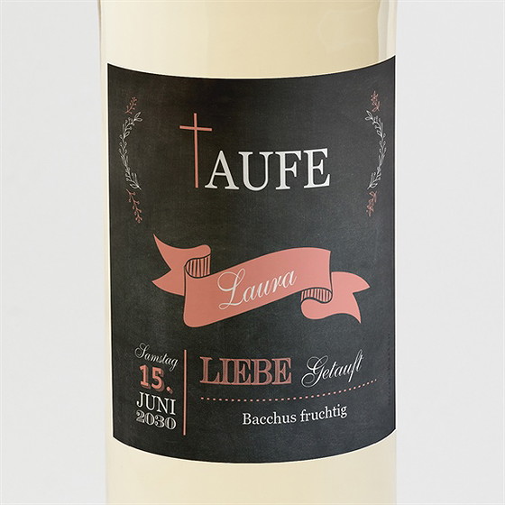 Flaschenetikett Taufe Stolz!