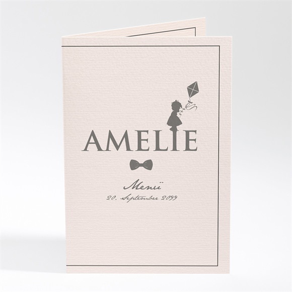 Menükarte Taufe Silhouette Mädchen ref.N401677