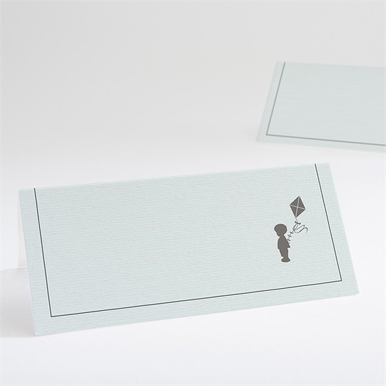 Tischkarte Taufe Silhouette Junge