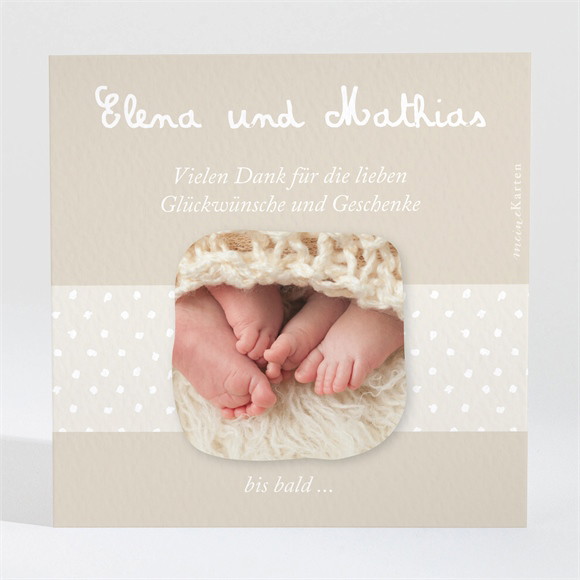Dankeskarte Geburt Origami Zwillinge ref.N3001129