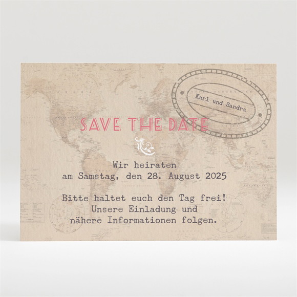 Save the Date Karte Reisepass ref.N120318