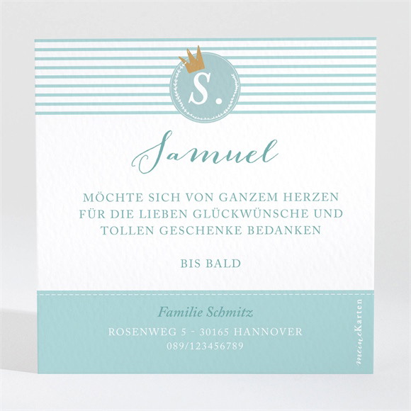 Dankeskarte Geburt Der kleine Prinz ref.N3001201