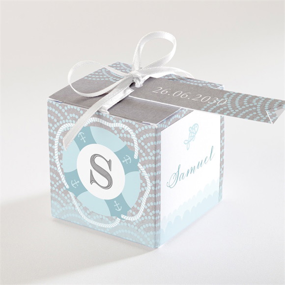 Geschenkbox Taufe Matrose in Blau ref.N34015