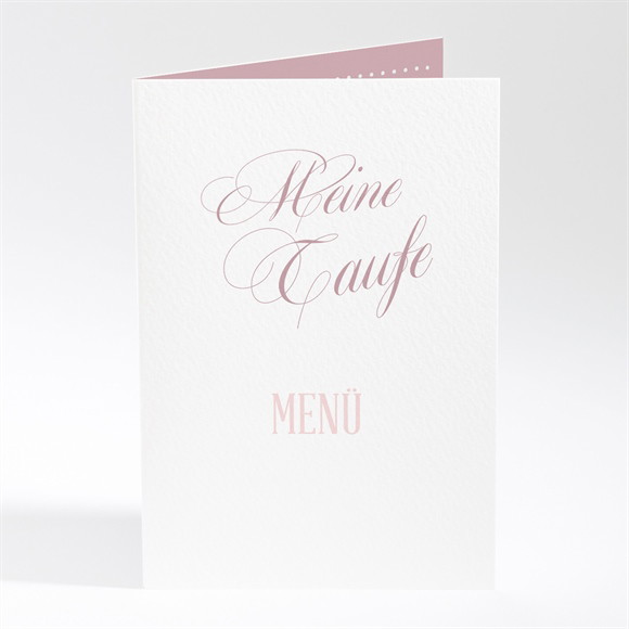 Menükarte Taufe Klassik rosa ref.N401728