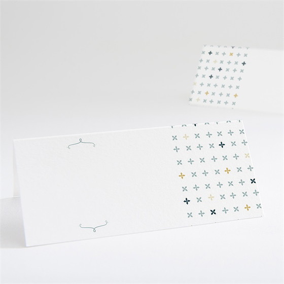 Tischkarte Kommunion geometrische blumenmotive