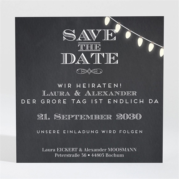 Save the Date Karte La­ter­nen­licht ref.N3001228
