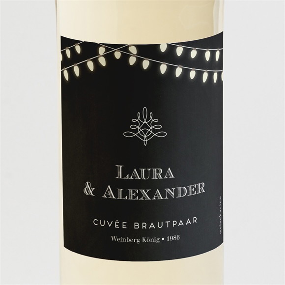 Flaschenetikett Hochzeit La­ter­nen­licht ref.N3001230