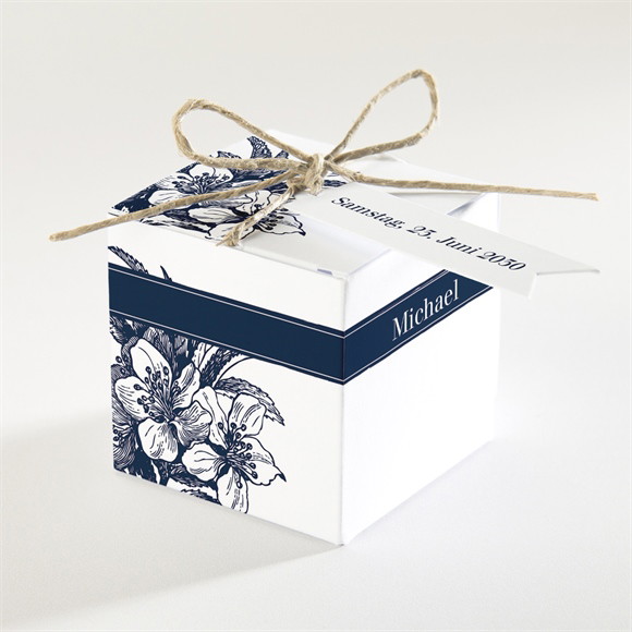 Geschenkbox Hochzeit Gravur Marineblau ref.N34050