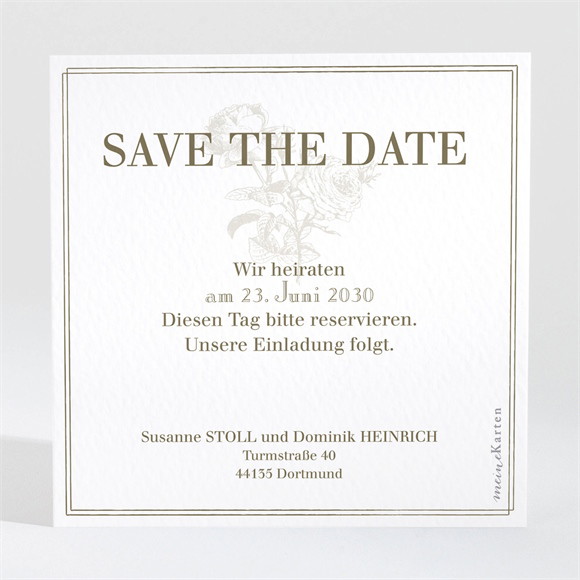 Save the Date Karte Traditionell ref.N3001237