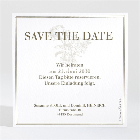 Save The Date Karte Traditionell