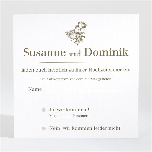 Antwortkarte Hochzeit Traditionell ref.N3001238