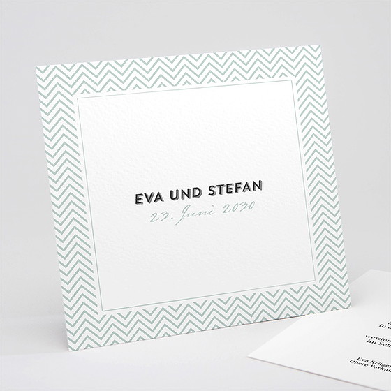 Hochzeitseinladung Zickzack