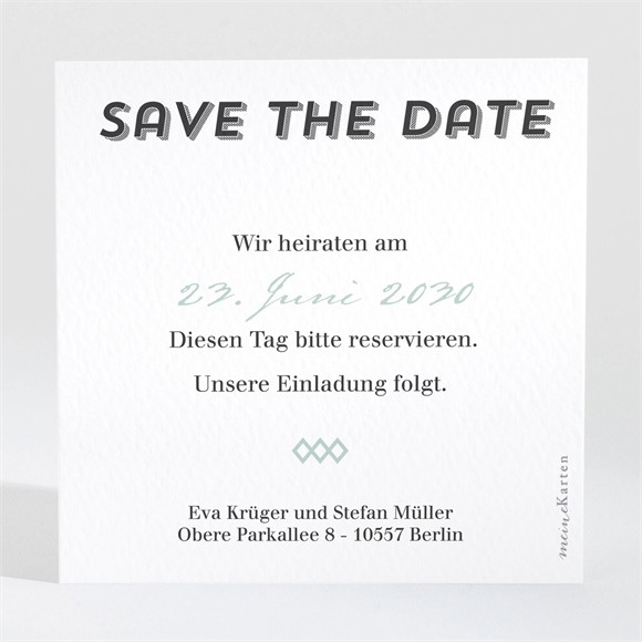 Save the Date Karte Zickzack ref.N3001267