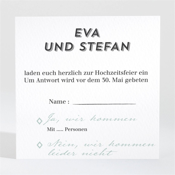 Antwortkarte Hochzeit Zickzack ref.N3001268