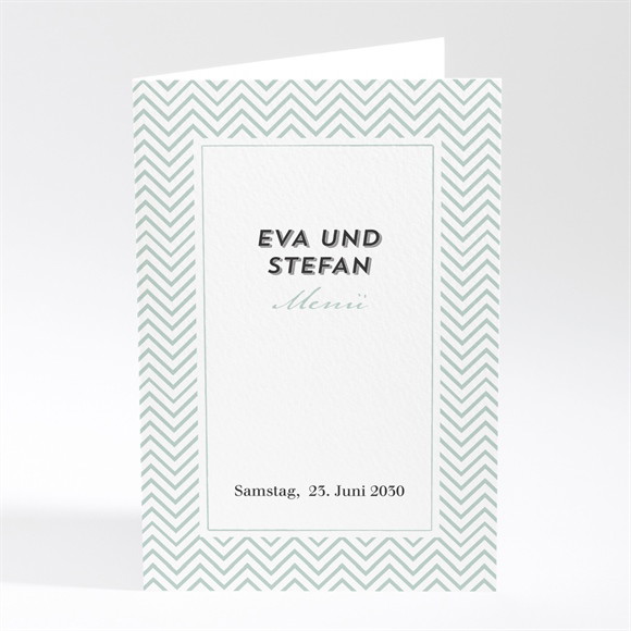 Menükarte Hochzeit Zickzack ref.N401757