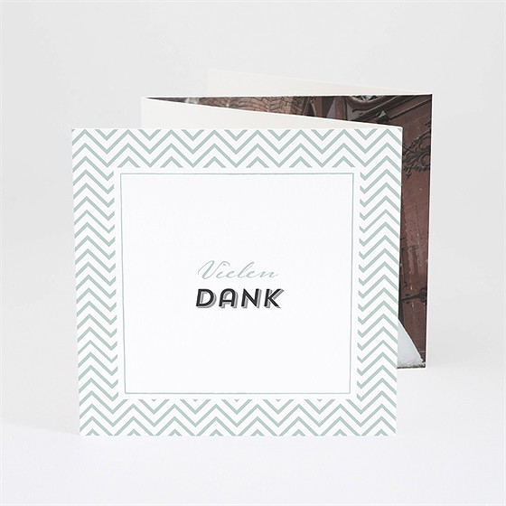 Dankeskarte Hochzeit Zickzack
