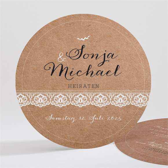 Hochzeitseinladung Rund um die Spitze ref.N321113