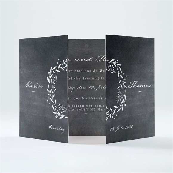 Hochzeitseinladung Gravur auf Schiefertafel ref.N70163