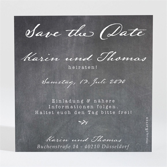 Save the Date Karte Gravur auf Schiefertafel ref.N3001285
